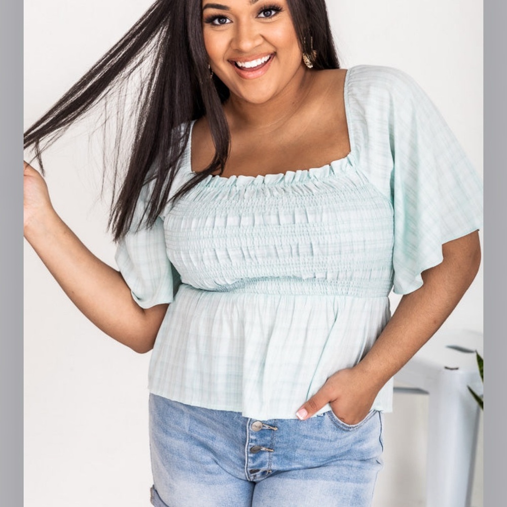 NEW Pink Lily Smocked Top